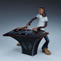 Miniatyrbilde 2 av 5: Mini Resin Smykker Kunstner DJ Vert Hip Hop Morsom Rap Karakter Hjem