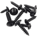 Miniatyrbilde 1 av 4: 100 stk, M5 x 12mm Karbonstål Rundhode Phillips Treskruer,