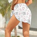 Miniatyrbild 5 av 5: Dam Kort Sarong Baddräkt Överdrag Tryckta Bikinis Överdrag Badkläder Långa Bikinis Omlottkjol Casual Strandkläder Sjalar  off white M off white