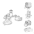 Miniatyrbild 3 av 5: Rotationsfäste Trippel Sugkoppsstativ För 5 4()