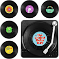 Pikkukuva 1 / 5: 10,5 x 10,5 x 0,2 cm, (M1) vinyyliset lasinaluset, 6 kpl CD-retroalustoja