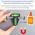 Miniatyrbild 5 av 5: Magnetiskt T-format vattenpass, 2-pack litet praktiskt husbilsvattenpass