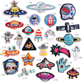 Miniatyrbillede 2 af 5: 25 Blå Astronaut Planet UFO Jern Patches, Blandet Syning Patch