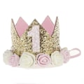 Miniatyrbillede 1 af 5: Baby Prinsessekrone Første Fødselsdagshue, 1. Fødselsdagsfest Huer K