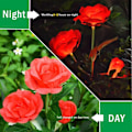 Miniatyrbilde 4 av 5: 2-pak (Rose Red) Solcelled Hagebelysning Dekorativ Vanntett Utendørs