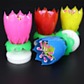 Miniatyrbilde 4 av 4: Magiske Bursdagslys Musikk Bursdagslys Roterende Lotus Bursdagskake Leke Fargerik