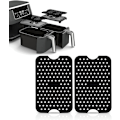 Miniatyrbild 1 av 5: Airfryer-tillbehör, silikonformar för airfryer, dubbelkorg A