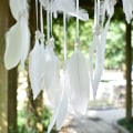 Miniatyrbillede 4 af 5: Stor Boho Drømmefanger Hvid Fjer Macrame Vægophæng Vint