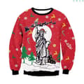 Jule 3D Print Mønster Herre Crew Neck Sweatshirt - Løs Pasform Langærmet Pullover - Style 7 - Størrelse 2XL Style 7 2XL