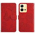Pikkukuva 1 / 5: HT03 Nahkakotelo vivo X80 Lite/V25 5G -puhelimelle Red