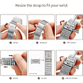 Miniatyrbillede 4 af 4: Mesh Watch Band Quick Release Watch Strap Milanese Stainless Ste