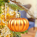 Pikkukuva 5 / 5: Halloween-kummitusjuhlan kurpitsariipus joulupallokoriste palloriipus painettu mattavärinen pallo 12 kpl Orange