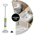 Miniatyrbillede 3 af 5: Kraftig højtryks-plunger til badeværelser, toiletter, badekar,