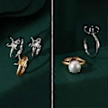 Miniatyrbillede 4 af 5: Kloringe Blank Justerbare Messing Ringe Baser Fingerringe Base til DIY Smykkefremstilling Indlagt Krystal Turkis Ædelsten Sølv Silver F