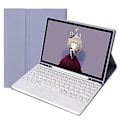 Miniatyrbillede 1 af 5: Tastatur + Læder til Samsung Galaxy Tab A8 10.5 2021 Mørkegrøn Purple