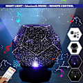 Pikkukuva 2 / 5: Galaxy Star LED Yövalo Projektor Bluetooth Musiikkisoitin Rota
