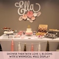 Miniatyrbild 5 av 5: Regnbåge och lilja Set med 15 stora 3D-pappersblommor för vägg, bröllop