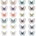 Miniatyrbillede 1 af 5: 72 stk. Butterfly Lace Patches, 12 Farver Broderi Patches Organ
