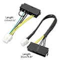 Pikkukuva 2 / 5: ATX Standard 24Pin Naaras - 6P Uros Sisäinen Virtalähde Adapterikaapeli Muunninjohto Acer 6Pin Emolevylle B