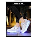 Miniatyrbillede 3 af 6: Børnesneakers Dobbelthjulede Sko Led Lys Sko Q7-yky.37.Hvid White 37