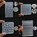 Miniatyrbillede 5 af 5: Praktisk Tynd Silikone Neglekunst Form Transparent Stemplingsplade Negle Stencils DIY Manicure Form Værktøj til Manicure 1