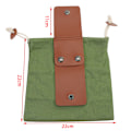 Miniatyrbild 4 av 4: Foderpåse, Svampplockningspåse Vaxad Canvas Vattentät Liten Läderpåse Jaktpåse Bältesväska för Hundträning Bushcraft Bälte
