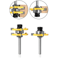 Miniatyrbillede 3 af 5: 2 stk. 6MM skaft Matched Tongue and Groove Cutter Set 3 Flute T Sha
