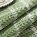 Miniatyrbilde 2 av 3: Bordduk, rutete bordduk rektangulær lin Stain Resistant vaskbar Gingham duk for utendørs piknik, kjøkken og julemiddag, jul D