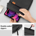 Miniatyrbilde 4 av 5: Svart Messenger-veske for bærbar PC, nettbrett og MacBook Air Pro M1 M2 iPad