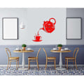 Miniatyrbillede 2 af 5: Vægure Kreativ DIY Akryl Kaffe Kop Tekande 3D Dekorativ