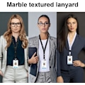 Miniatyrbillede 3 af 5: 3-pak Nøglering med Hurtigudløsningsbeslag, Robust Marmor Nøglering
