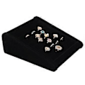 Miniatyrbillede 2 af 4: Skrå Ring Display Bakke Fingerringe Fremvisningsstand Smykke Organizer Holder (Sort)