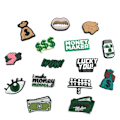 Miniatyrbillede 2 af 4: 15 stk. US Dollar Series sko charms til træsko, skotilbehør til