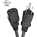 Miniatyrbillede 4 af 4: 3m Monitor Strømkabel, 3-benet TV-ledning, NEMA 5-15P til C13, 10A 1