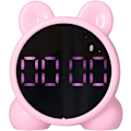 Miniatyrbild 1 av 4: 1 st rosa digital väckarklocka, barns smarta klocka med LED-dis