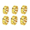Miniatyrbilde 1 av 5: Sett med 6 Rillede Fingerringer Moderne Tomme Ringer DIY Ringer Materiale Rustfritt Stål Materiale Egnet for DIY Ringer Gold