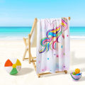 Miniatyrbilde 3 av 5: Unicorn Strandhåndkle - 70 x 150cm Rainbow Polyester Camping