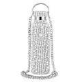 Miniatyrbillede 1 af 5: Diamant Vandflaske Bling Rhinestone Rustfrit Stål Termoflaske Silver
