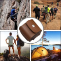Miniatyrbilde 5 av 5: Forageringspose i vokset lerret, sammenleggbar, utendørs, camping, sopplagring, vannavstøtende lær, Bushcraft-belte, Tinder Dump Pouchs, brun, for reiser og camping (kun pose)