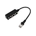 Miniatyrbillede 1 af 4: Ethernet-netværkssplitteradapterkabel (1 stk., sort)