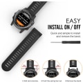 Miniatyrbilde 5 av 5: Bånd til Garmin Fenix 3/fenix 5x Mykt Silikonbånd Passer Garmin Fenix 6x/fenix 6x Pro/fenix 3/fenix 3 Hr/fenix 5x/5x Plus 26mm.Fenix 6X eller 6XPRO.Grå