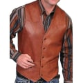 Pikkukuva 3 / 3: Miesten syysmuoti cowboy-tyylinen keinonahkaliivi. XL. Tummanruskea