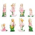 Miniatyrbillede 4 af 5: 4 stk. Fe Ornament Harpiks Fe Statue Miniature Figurer til Gårdhave Have Veranda
