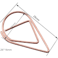 Miniatyrbillede 2 af 5: 50 stk. rosegold papirclips, vanddråbeformede papirclips i metal