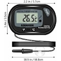 Miniatyrbillede 2 af 4: Digitalt LCD-akvarie termometer med sugekopper og vandtæt