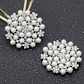 Miniatyrbillede 4 af 5: 1 Par Krystal Rhinestone Perle Sko Klips Brude Sko Spænder D