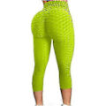 Miniatyrbilde 3 av 3: Bubble Hip Butt Lifting Anti Cellulite Leggings for kvinner, Høy Midje, Trenings Tights med Magekontroll for Yoga (style673)