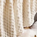 Pikkukuva 5 / 5: Pehmeä fleece tyylikäs heitto Mikrokuitu Sohva Peitto Kaksipuolinen halailuun sohvalla Ilmastointipeitto Khaki Khaki
