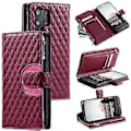 Miniatyrbillede 1 af 5: Style 012 til Samsung Galaxy S23 Ultra Etui PU Læder Lynlås Pung Telefon Cover med Håndledsrem Style C