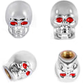 Miniatyrbillede 1 af 5: 4 stk./sæt Motorcykel Skull Dækventilhætter Bilstyling Bilstyling